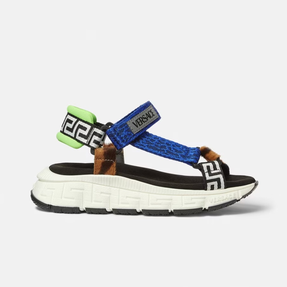 NWT VERSACE UPCYCLE TRIGRECA KIDS SANDALS Sz EU 34 - Picture 3 of 5
